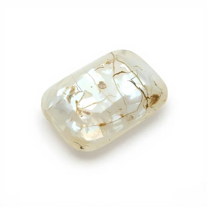 White Pearl 1PC Medium 8×10 MM Emerald Cabochon White Pure Precious Loose Gems