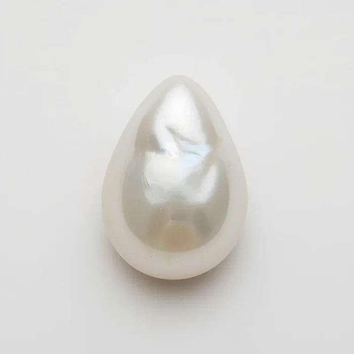 White Pearl 1PC Medium 8×10 MM Pear Cabochon White High-Quality Precious Loose Gemstones