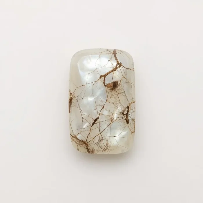White Pearl 1PC Small 6×9 MM Emerald Cabochon White Natural Precious Semi Precious Gemstone