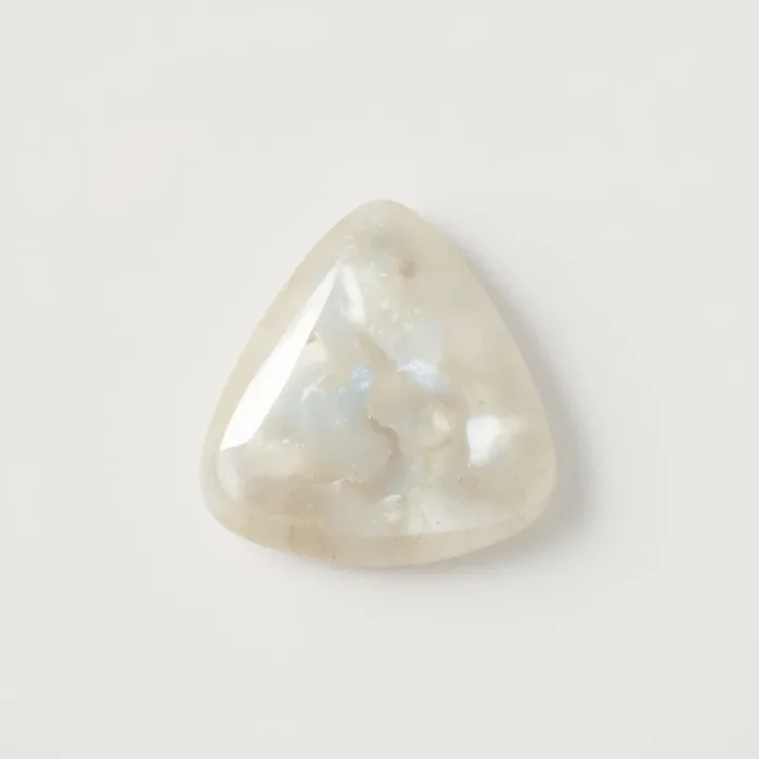 White Pearl 1PC Small 8×8 MM Triangle Cabochon White Natural Precious Gems