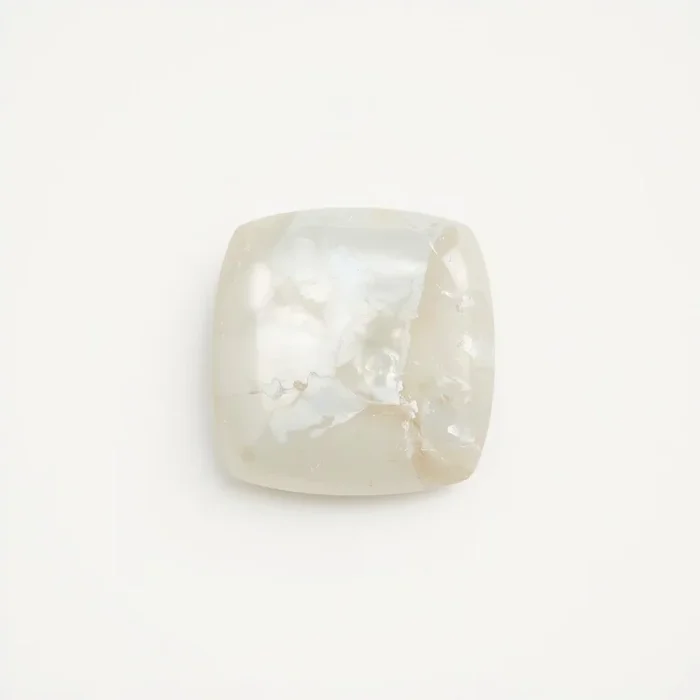 White Pearl 1PC Tiny 6×6 MM Square Cabochon White Pure Precious Loose Gems