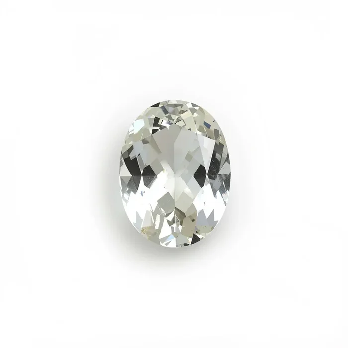 White Topaz 1PC Chunky 12×16 MM Oval Faceted White Luster Semi Precious Loose Gems