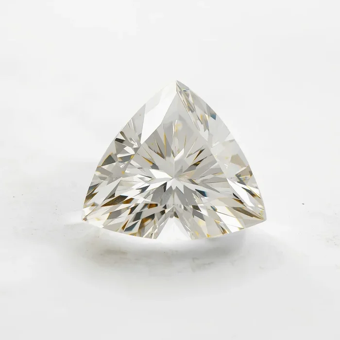 White Topaz 1PC Chunky 14×14 MM Triangle Faceted White Genuine Semi Precious Loose Gems