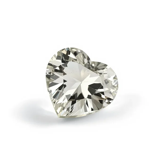 White Topaz 1PC Chunky 15×15 MM Heart Faceted White Superior Semi Precious Loose Gemstone