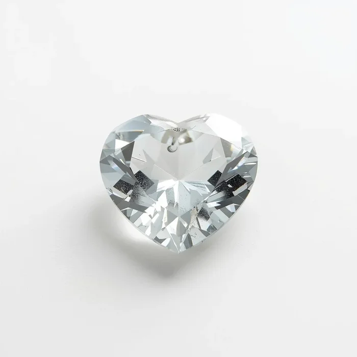 White Topaz 1PC Large 10×10 MM Heart Faceted White Shine Semi Precious Loose Gems