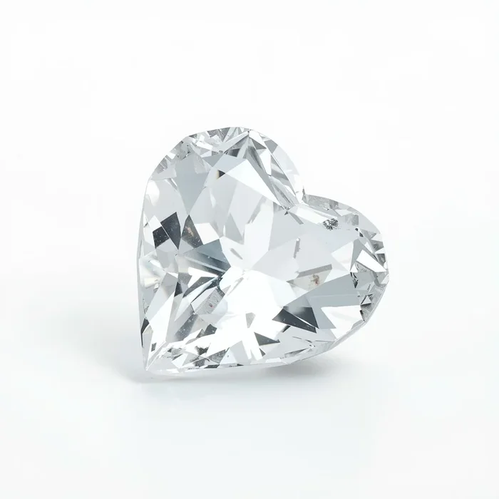 White Topaz 1PC Large 12×12 MM Heart Faceted White High-Quality Semi Precious Loose Gemstones
