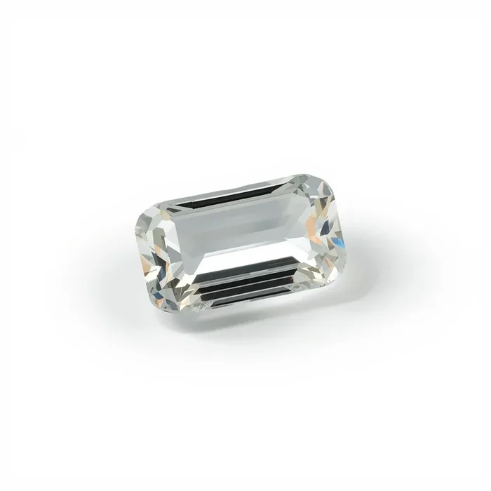 White Topaz 1PC Medium 7×14 MM Baguette Faceted White Pure Semi Precious Loose Gems