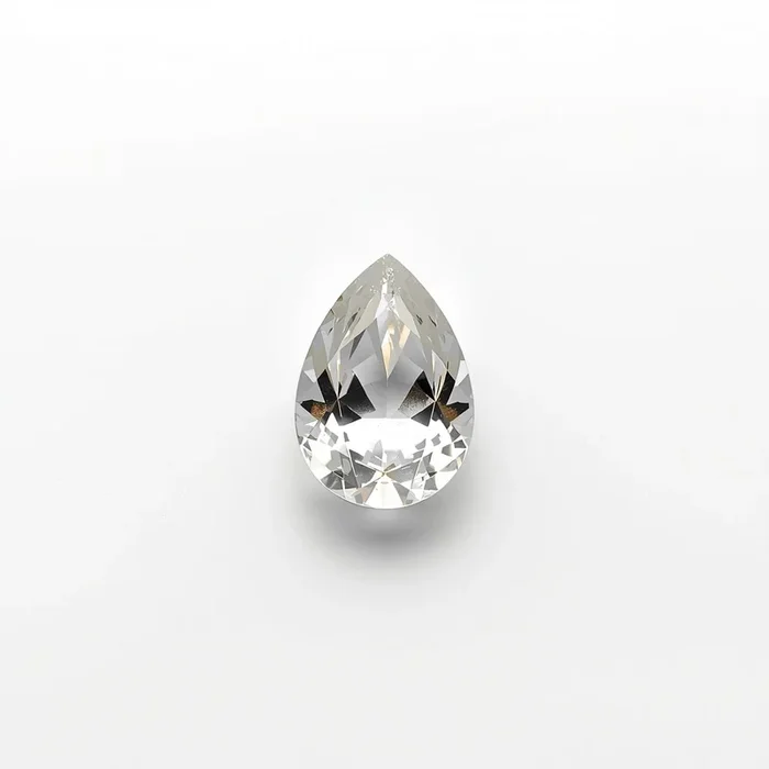 White Topaz 1PC Tiny 5×7 MM Pear Faceted White Luster Semi Precious Loose Gems