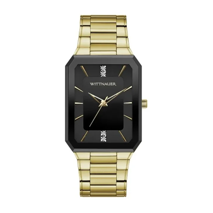 Wittnauer with 51X32 MM Black Rectangular Dial Stainless Steel Watch Band. WN3092