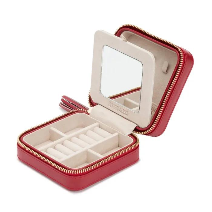 Wolf Caroline zip travel case in red | LEPAGE