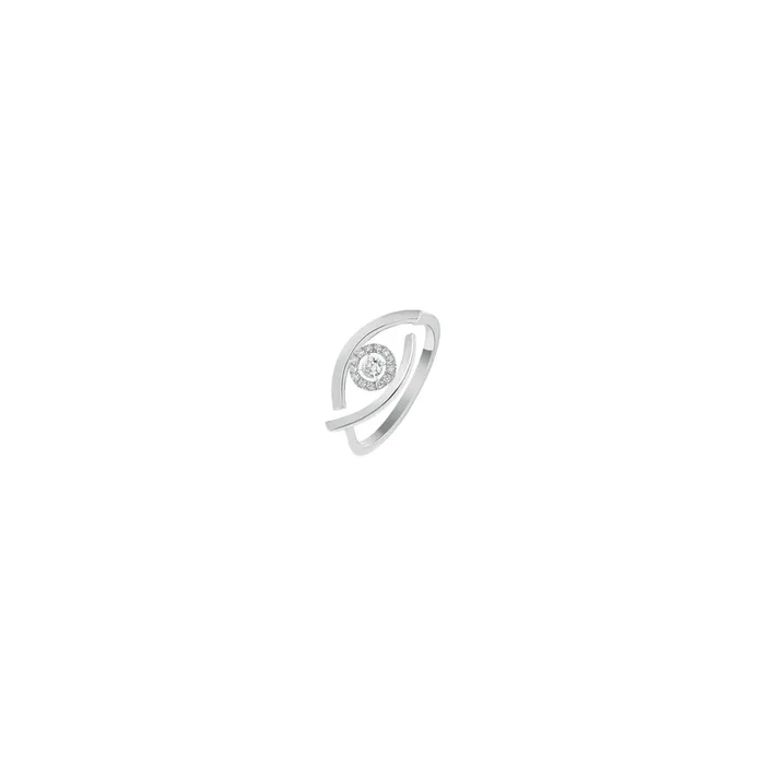Woman ring messika white gold and diamonds lucky eye 10036G – Lepage