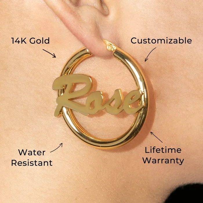 Women Jewelry – 14K Gold Hoop Earrings | Style # E13