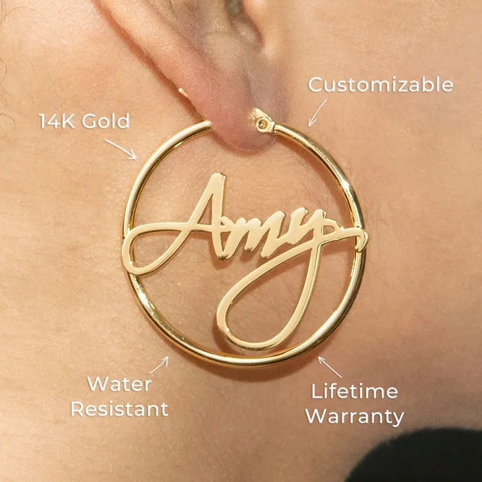 Women Jewelry – 14K Gold Hoop Earrings | Style # E20