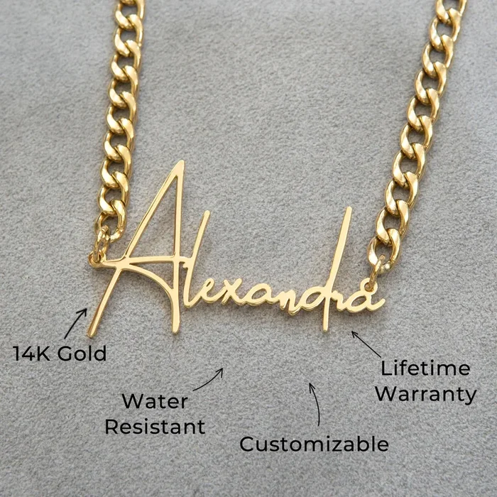 Women Jewelry – Gold Name Necklace | Style # N31