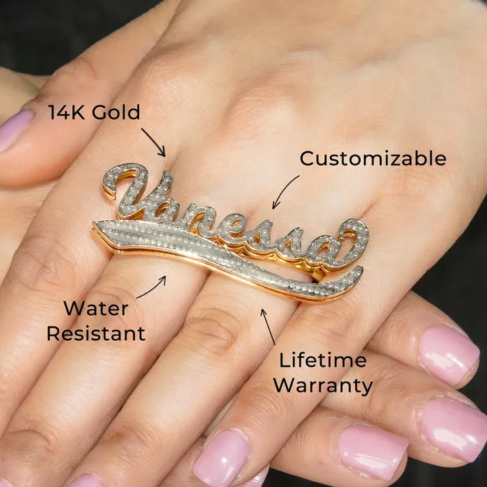 Women Jewelry – Gold Name Ring | Style # R25