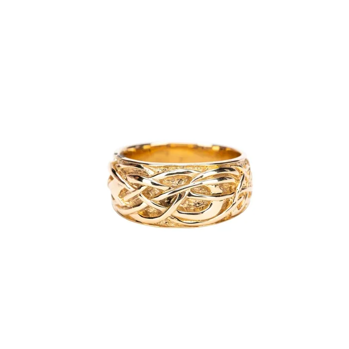 Yellow Gold Celtic Organic Knot Ring – Custom Order