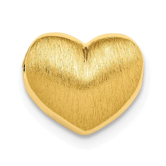 Yellow Gold Plated Sterling Silver 10X11MM Heart Pendant. Chain Not Included