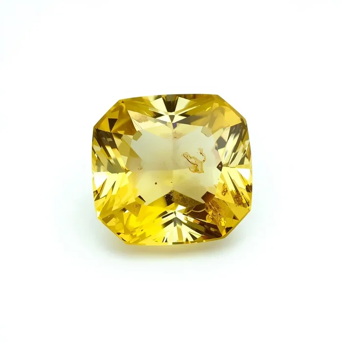 Yellow Sapphire 1PC Chunky 14×14 MM Cushion Faceted Yellow Genuine Precious Loose Gemstones