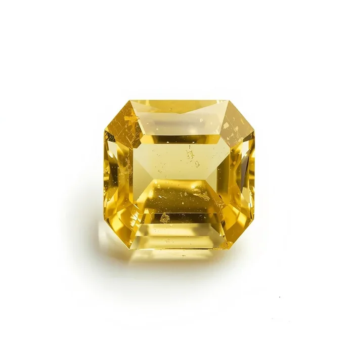 Yellow Sapphire 1PC Chunky 15×15 MM Square Faceted Yellow Superior Precious Gems