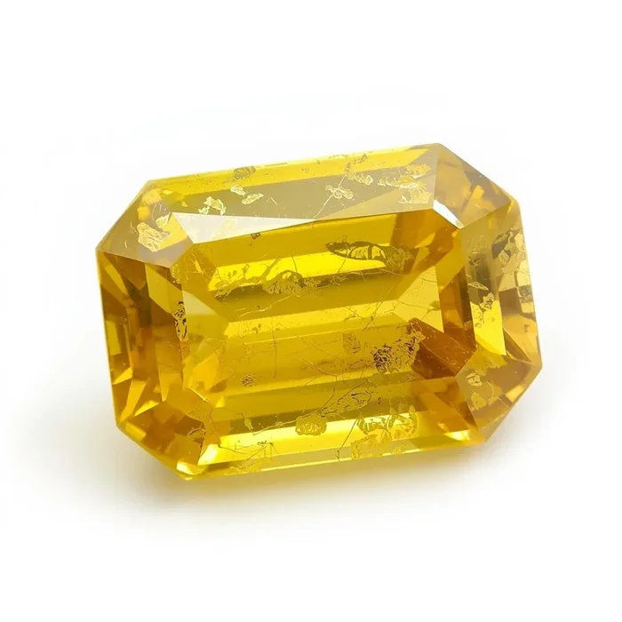Yellow Sapphire 1PC Chunky 15×20 MM Emerald Faceted Yellow Lustrous Precious Loose Gemstone