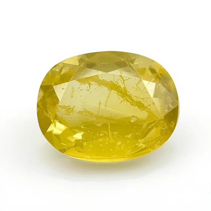 Yellow Sapphire 1PC Chunky 15×20 MM Oval Faceted Yellow Fine Precious Loose Gemstone