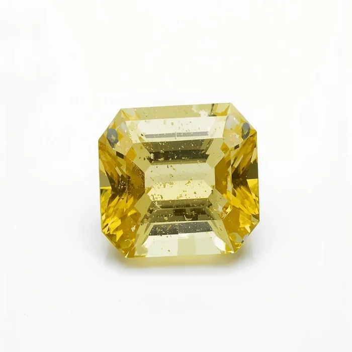 Yellow Sapphire 1PC Large 12×12 MM Square Faceted Yellow High-Quality Precious Loose Gems