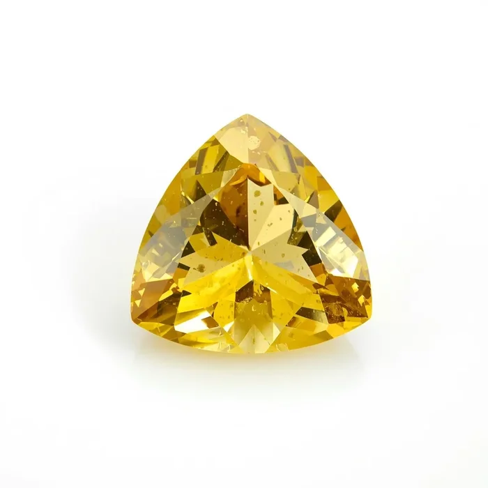 Yellow Sapphire 1PC Large 12×12 MM Triangle Faceted Yellow High-Quality Precious Loose Gems