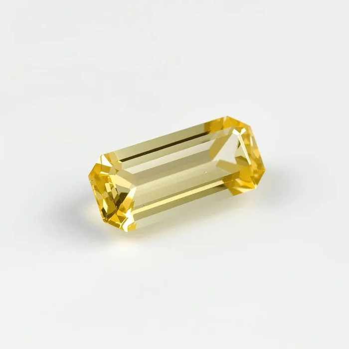 Yellow Sapphire 1PC Medium 7×14 MM Baguette Faceted Yellow Fine Precious Loose Gemstone