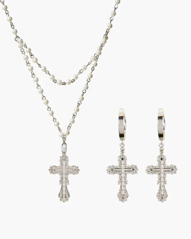 Zestaw Everette Cross w srebrze